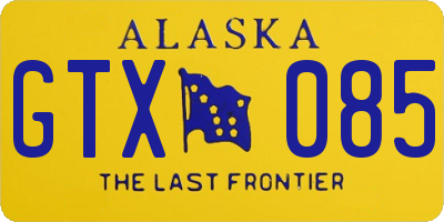 AK license plate GTX085