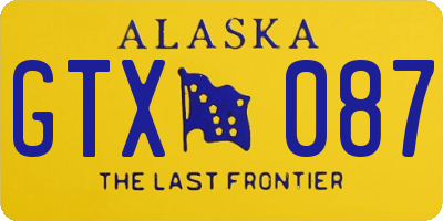 AK license plate GTX087