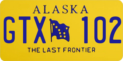 AK license plate GTX102
