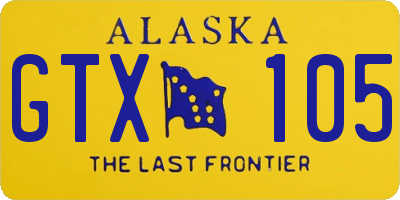 AK license plate GTX105