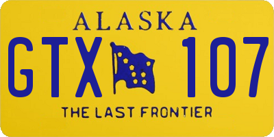 AK license plate GTX107