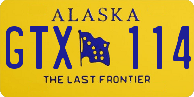 AK license plate GTX114