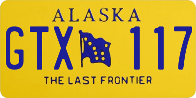 AK license plate GTX117