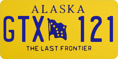 AK license plate GTX121