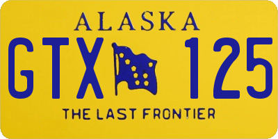 AK license plate GTX125