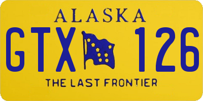 AK license plate GTX126