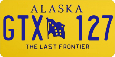 AK license plate GTX127