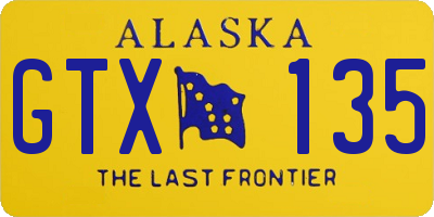 AK license plate GTX135