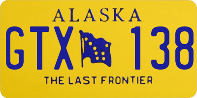 AK license plate GTX138