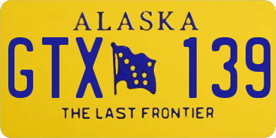 AK license plate GTX139