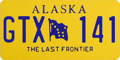 AK license plate GTX141