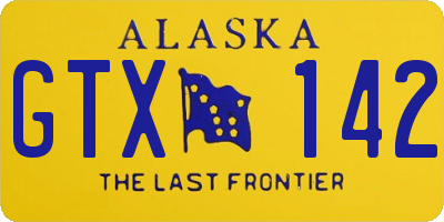 AK license plate GTX142