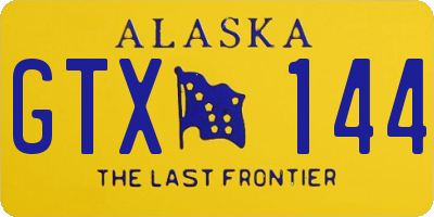 AK license plate GTX144