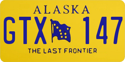 AK license plate GTX147