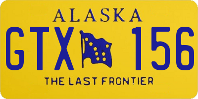 AK license plate GTX156