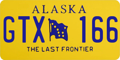AK license plate GTX166
