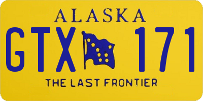 AK license plate GTX171