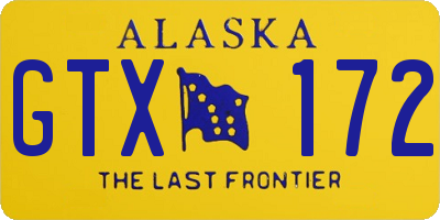 AK license plate GTX172