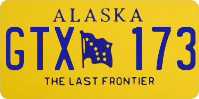 AK license plate GTX173