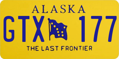 AK license plate GTX177