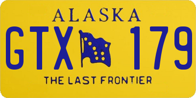 AK license plate GTX179