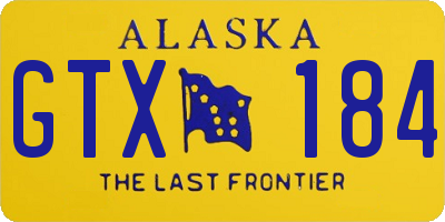 AK license plate GTX184