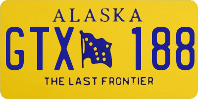 AK license plate GTX188