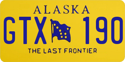 AK license plate GTX190