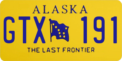 AK license plate GTX191