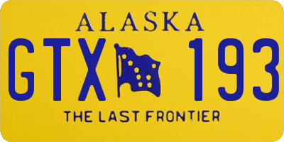 AK license plate GTX193