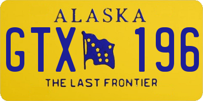AK license plate GTX196