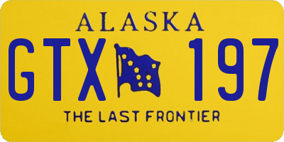 AK license plate GTX197