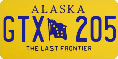 AK license plate GTX205
