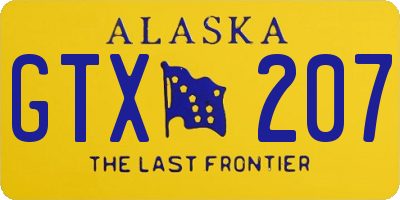 AK license plate GTX207