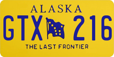 AK license plate GTX216
