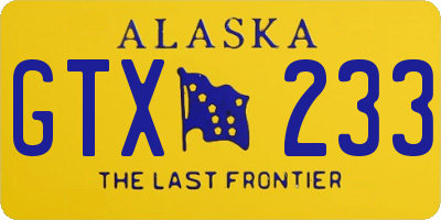 AK license plate GTX233