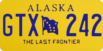 AK license plate GTX242