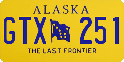 AK license plate GTX251