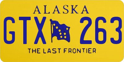 AK license plate GTX263