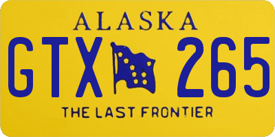 AK license plate GTX265