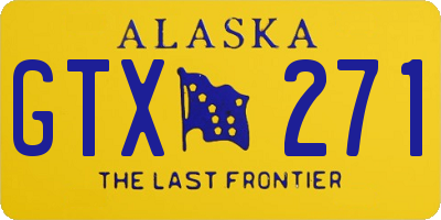 AK license plate GTX271