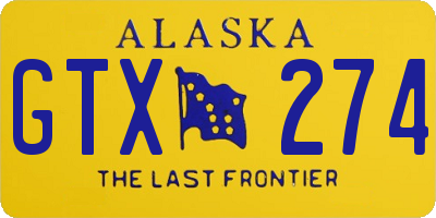 AK license plate GTX274