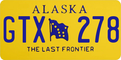 AK license plate GTX278