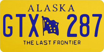 AK license plate GTX287