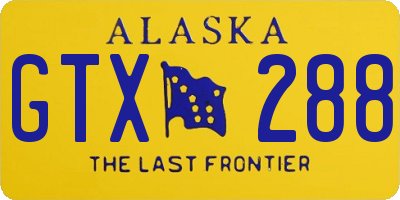 AK license plate GTX288
