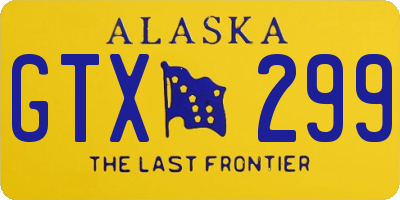 AK license plate GTX299