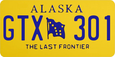 AK license plate GTX301