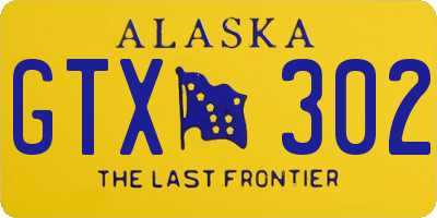 AK license plate GTX302