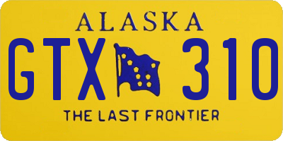 AK license plate GTX310