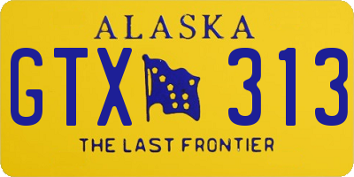 AK license plate GTX313